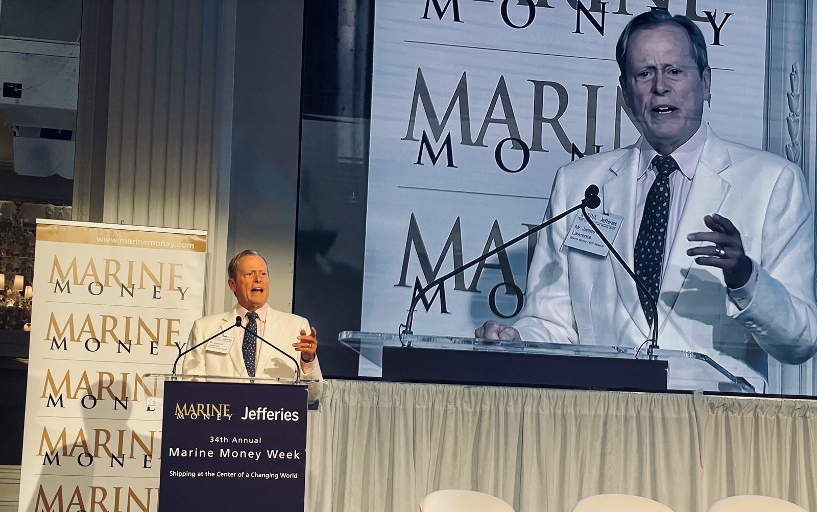 Jim Lawrence at Marine Money Week 2022
